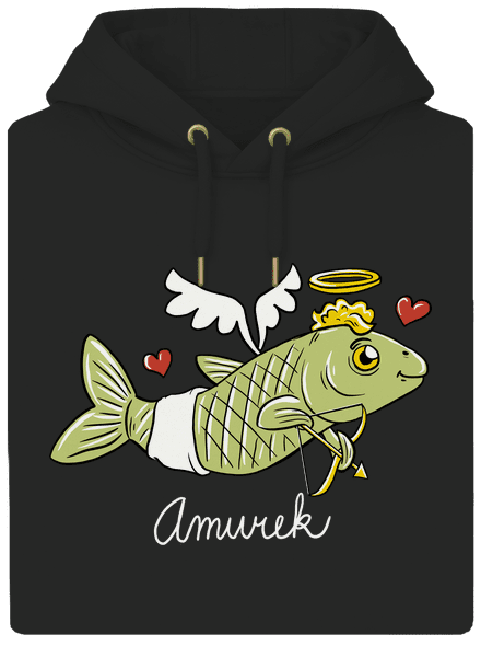 Amurek unisex mikina premium Dark Black