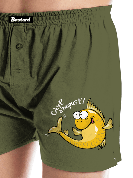 Zlaté rybky pánské trenky Khaki