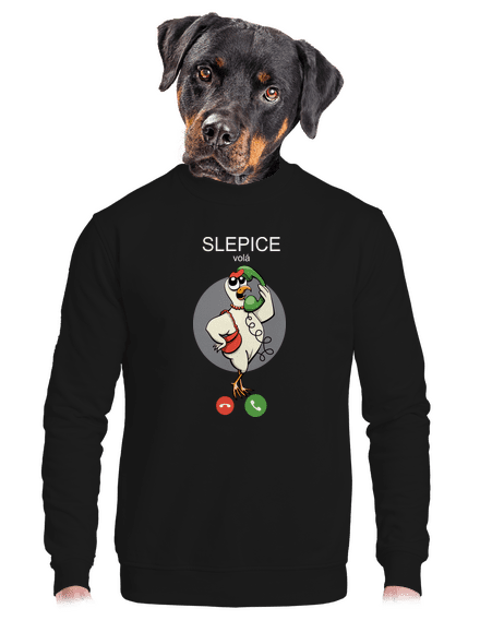 Slepice volá unisex mikina bez kapuce Black