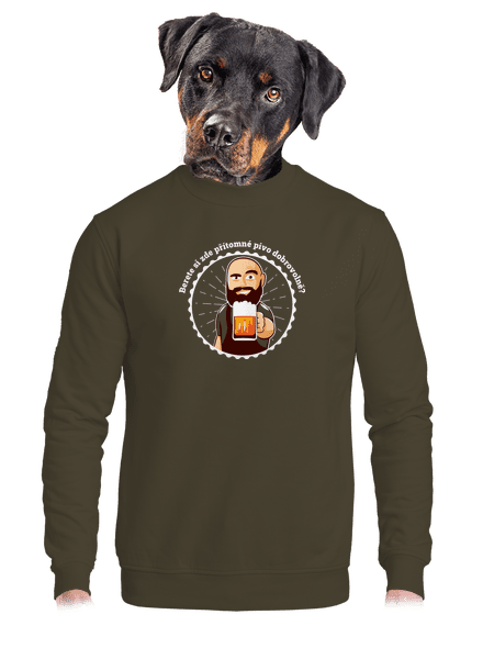 Pivo dobrovolně unisex mikina bez kapuce Urban Khaki