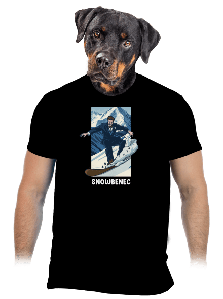 Snowbenec a snowbenka pánské tričko Black