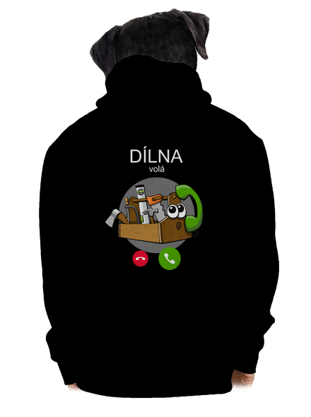 Dílna volá pánská mikina na zip Black