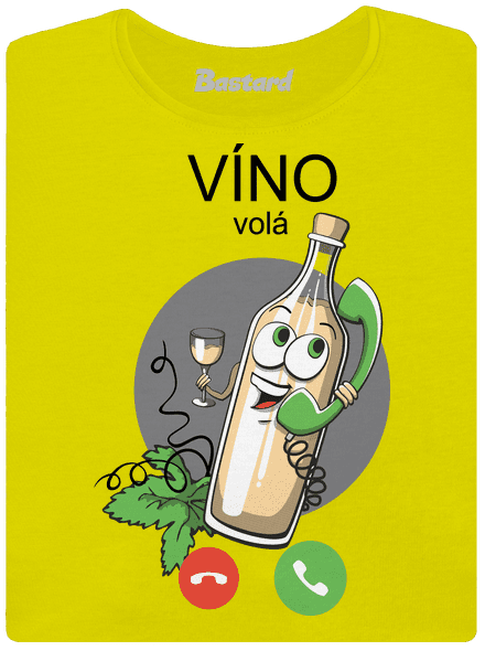 Bílé víno volá dámské tričko premium Lemon