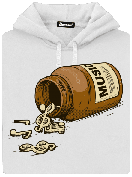 Music Pills dámská mikina klokanka White