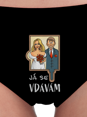 Já se žením/vdávám dámské kalhotky Black
