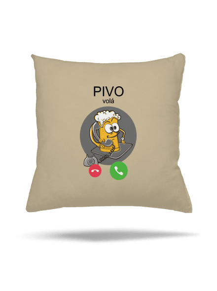 Pivo volá polštář Beige