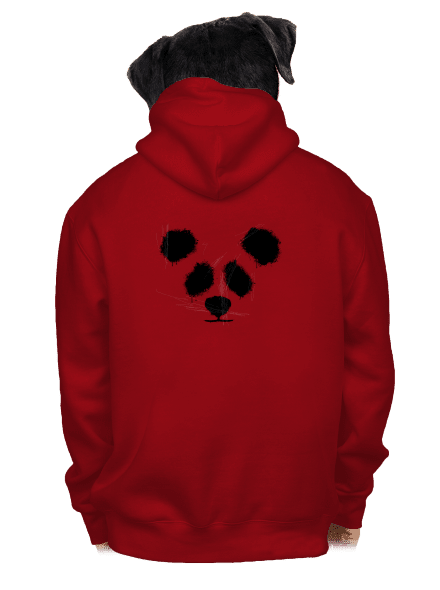 Panda pánská mikina na zip Red