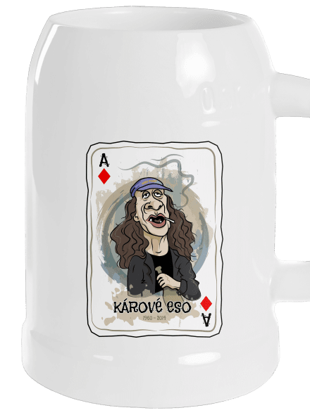 Kárové eso Jirky Káry půllitr White