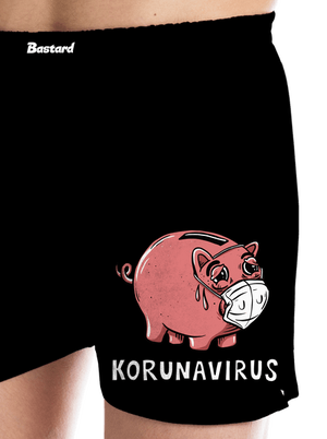 Korunavirus v kasičce pánské trenky Black