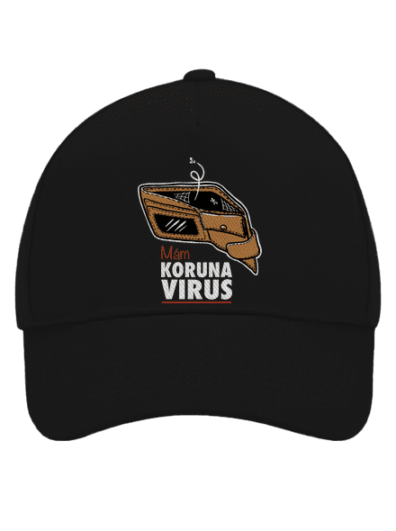 Korunavirus v peněžence kšiltovka baseballka Black