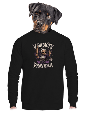unisex mikina bez kapuce