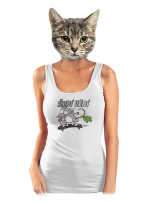 Šedí vědí - myšák dámské tílko klasické White