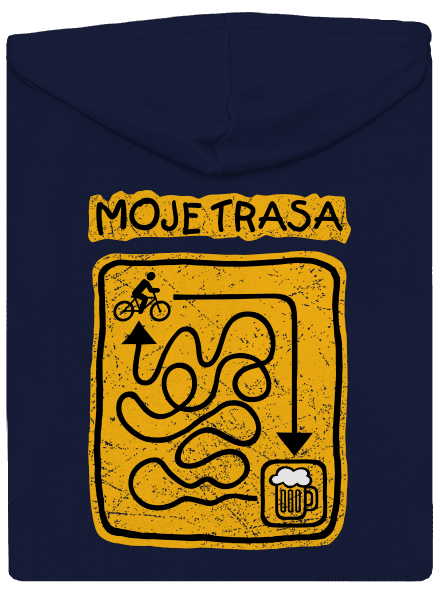 Moje trasa pánská mikina na zip Navy