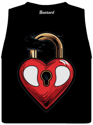 Zámek lásky dámské tílko volné Black