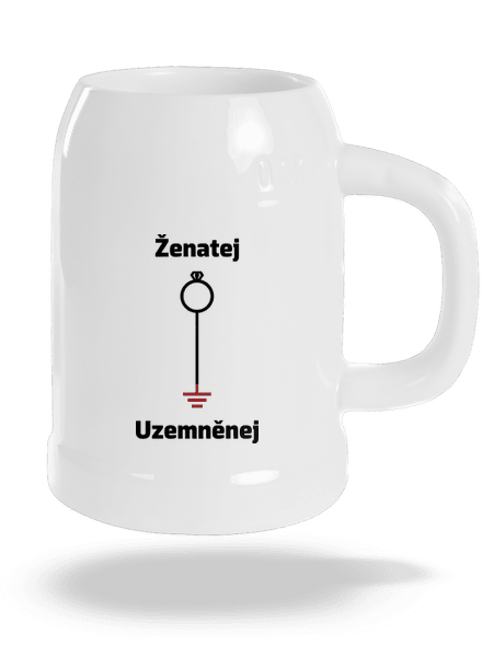 Ženatej a uzemněnej půllitr White