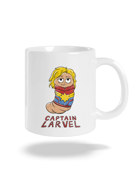 Captain Larvel klasický hrnek White