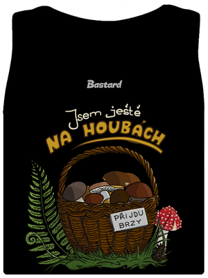 Na houbách dámské tílko klasické Black