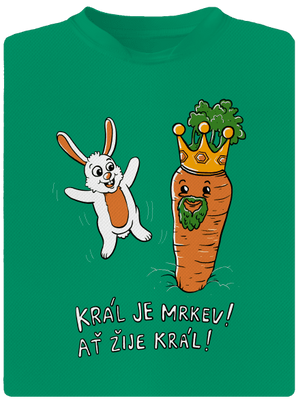 Král je mrkev, ať žije král dětské sportovní tričko Kelly Green Mal