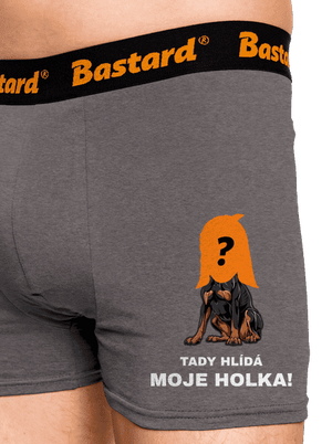 Tady hlídám já boxerky Gray Melange