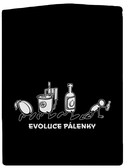Evoluce pálenky pánská mikina na zip Black