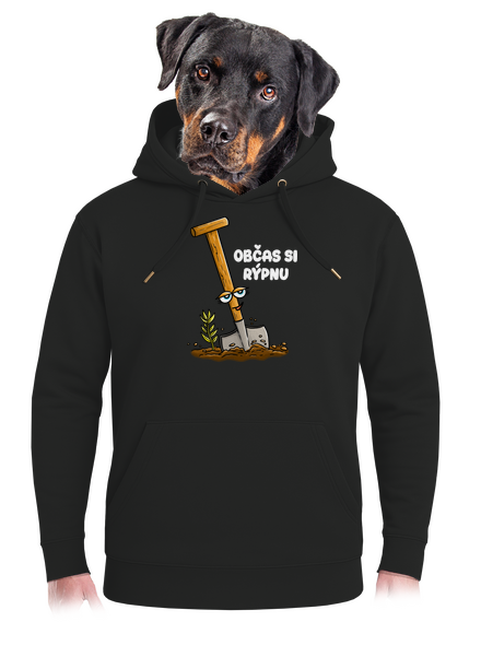 Občas si rýpnu unisex mikina premium Dark Black