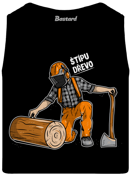 Dřevorubec pánské tílko Black