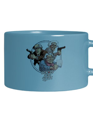 Penze nebo život hrnek makronka Blue Macaron