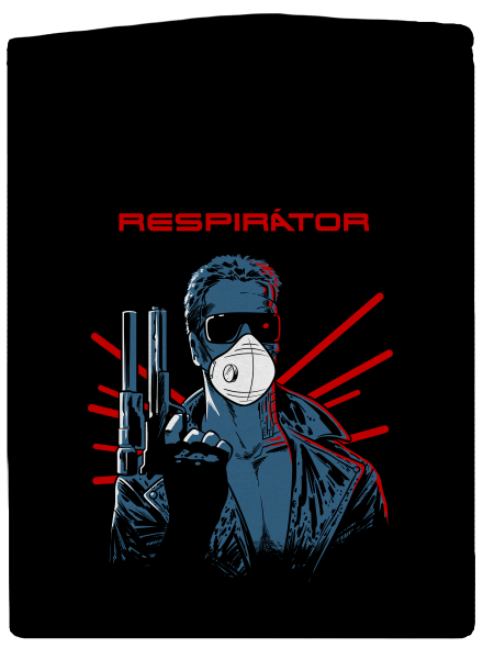 Respirátor pánská mikina na zip Black