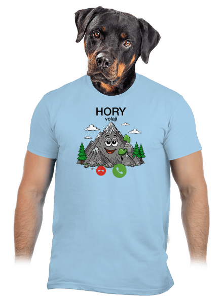 Hory volají  pánské tričko Sky Blue