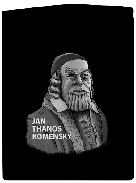 Jan Thanos Komenský dámská mikina na zip Black