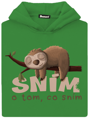 Sním o tom, co sním dětská mikina klokanka Kelly Green AWD