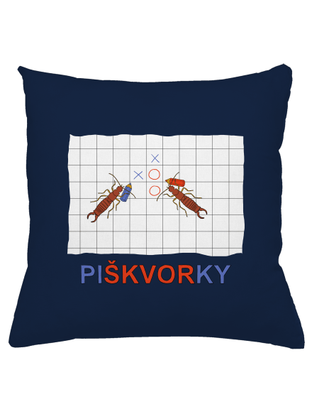 Škvoří piškvorky polštář Dark Navy
