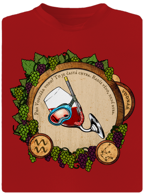 Vinný horoskop: Vodnář pánské sportovní tričko Red Mal