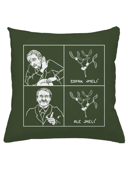 Cimrman: Copak jmelí polštář Olive Green
