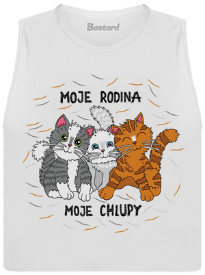 Moje rodina dámské tílko volné White