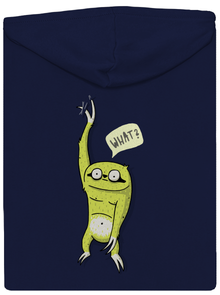 Lenochodík pánská mikina na zip Navy