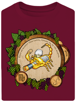 Vinný horoskop: Štír unisex tričko oversized Garnet