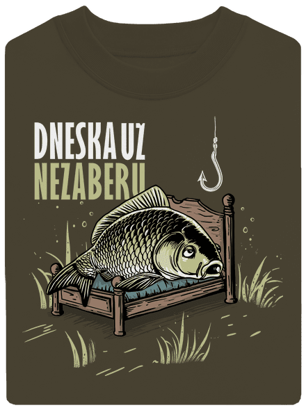 Dneska už nezaberu unisex mikina bez kapuce Urban Khaki