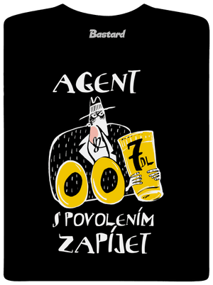 Agent s povolením zapíjet pánské tričko Black