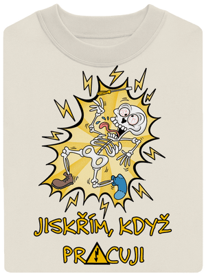 Jiskřím unisex mikina bez kapuce Off White