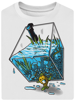 Migrující rybka unisex tričko oversized White