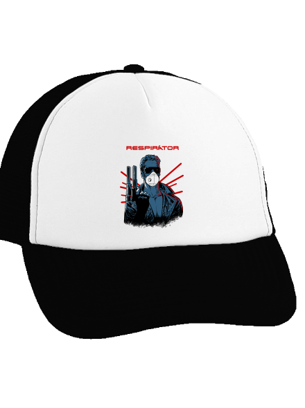 Respirátor kšiltovka truckerka Black cap