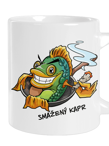 Smažený kapr velký hrnek White
