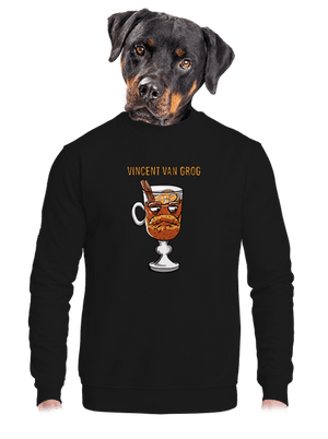 Vincent van Grog unisex mikina bez kapuce Black