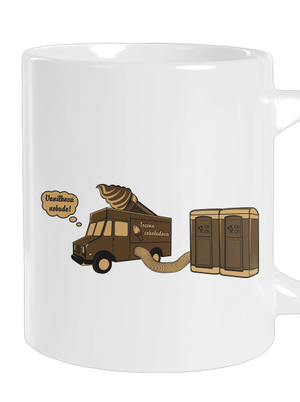 Točená čokoládová velký hrnek White