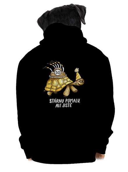 Stárnu pomalu pánská mikina na zip Black