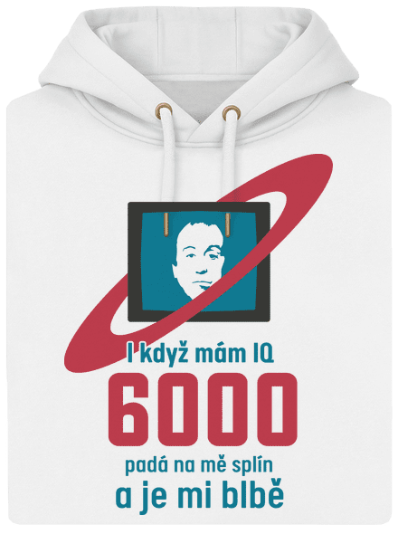 IQ 6000 unisex mikina premium Snowwhite