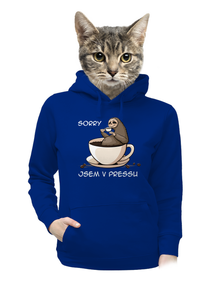 V pressu dámská mikina klokanka Royal Blue Mal