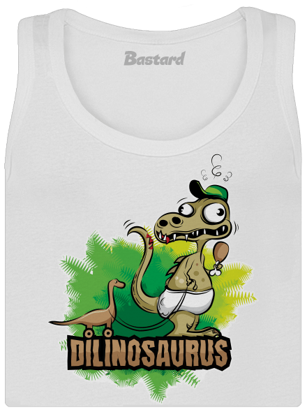Dilinosaurus dámské tílko klasické White