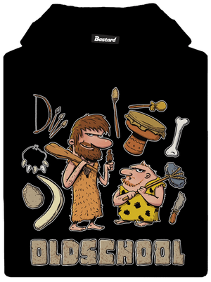 Oldschool dětská mikina klokanka Black